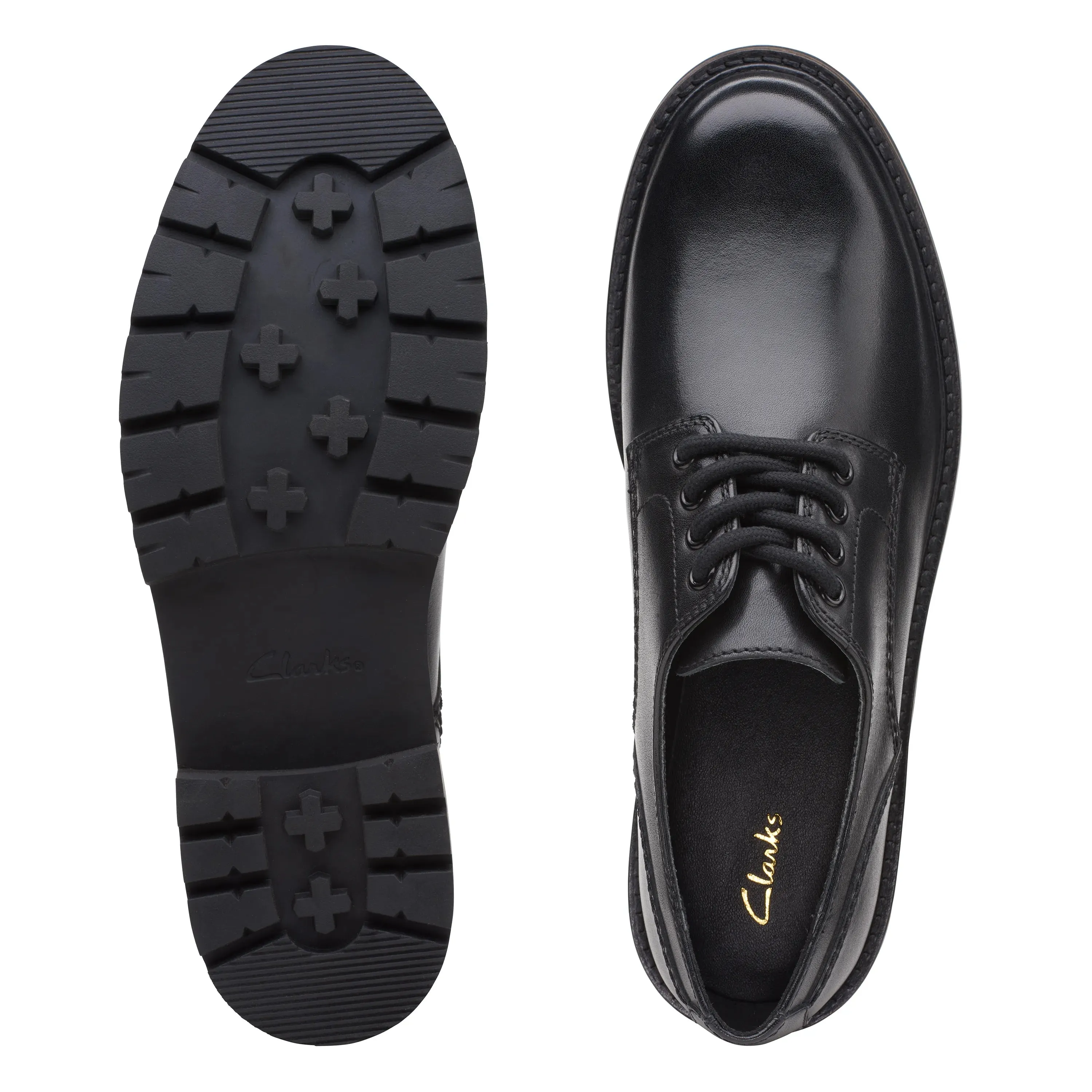 Women's Black Orianna Derby Shoes