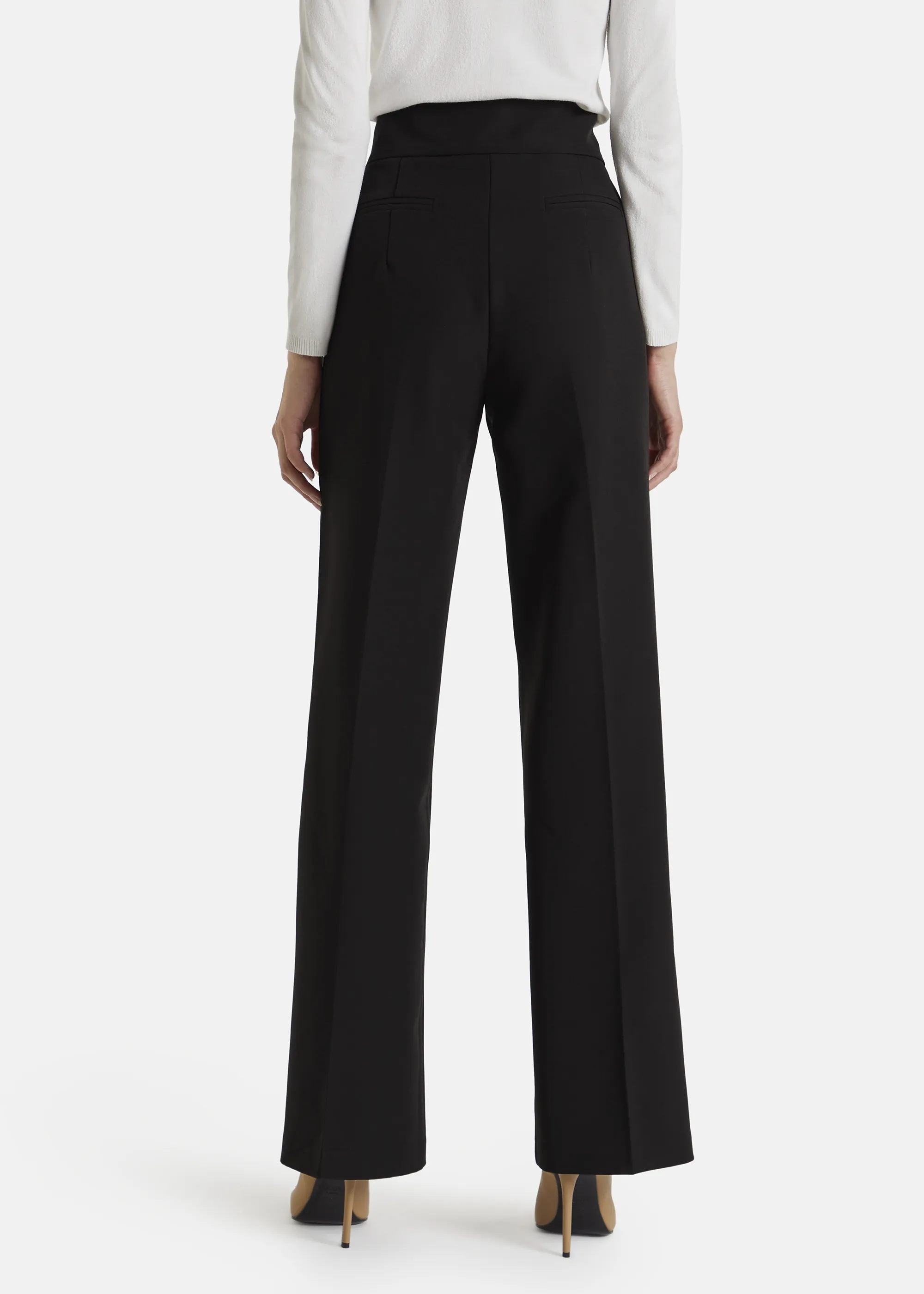 Classic wide-leg trousers CORINO in BLACK