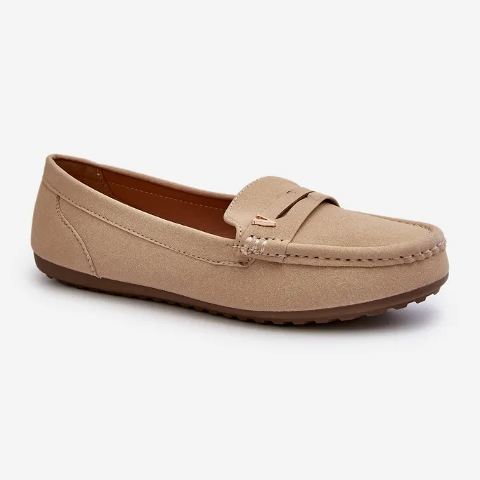 Classic Beige Moccasins Iramarie