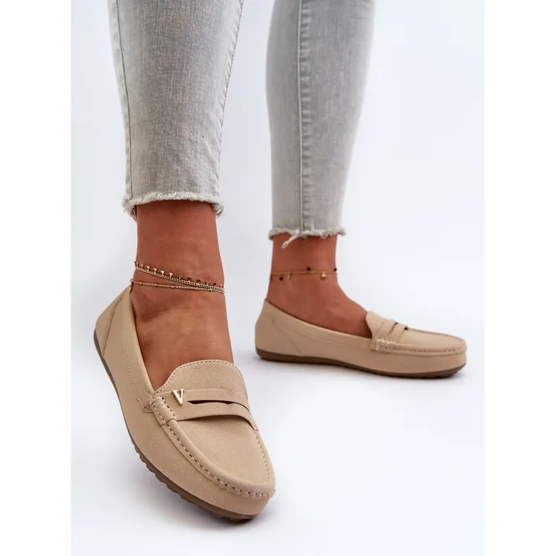 Classic Beige Moccasins Iramarie