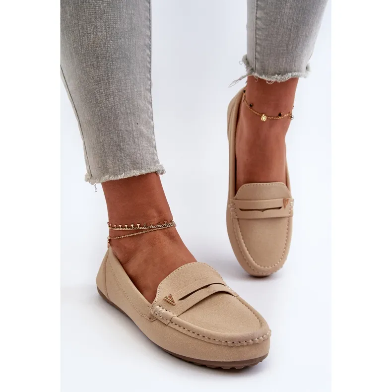 Classic Beige Moccasins Iramarie