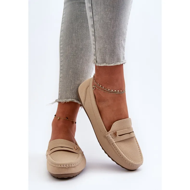 Classic Beige Moccasins Iramarie