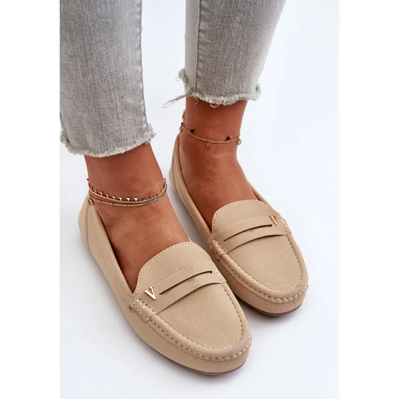 Classic Beige Moccasins Iramarie