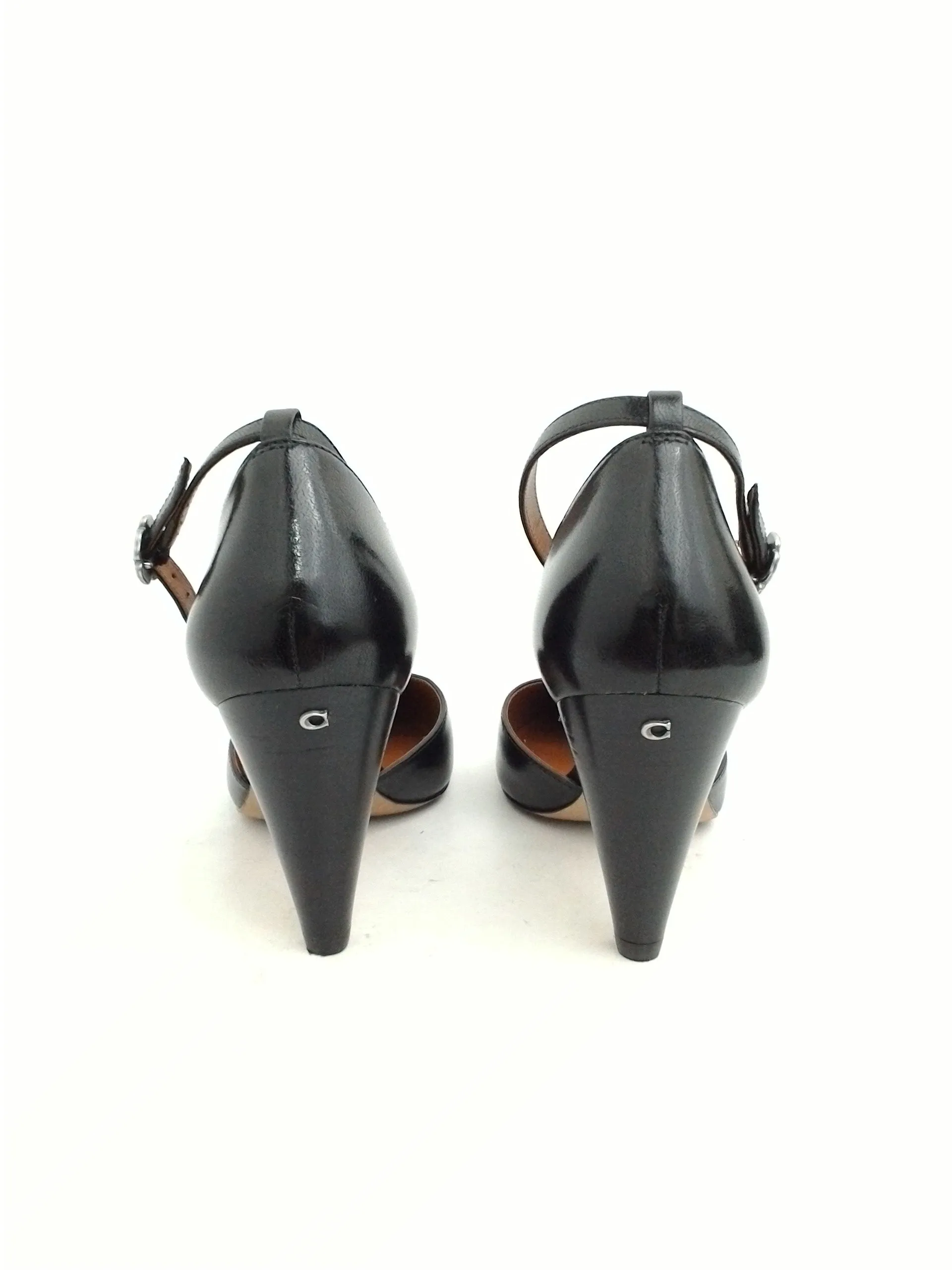 Coach Women's Black Leather Heels Size 6.5 B