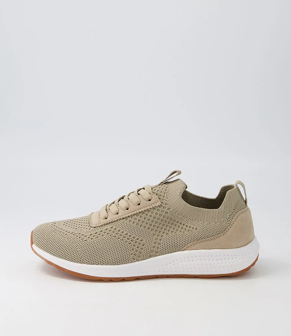 COLORADO Cassiie Taupe Recycled Knit Sneakers