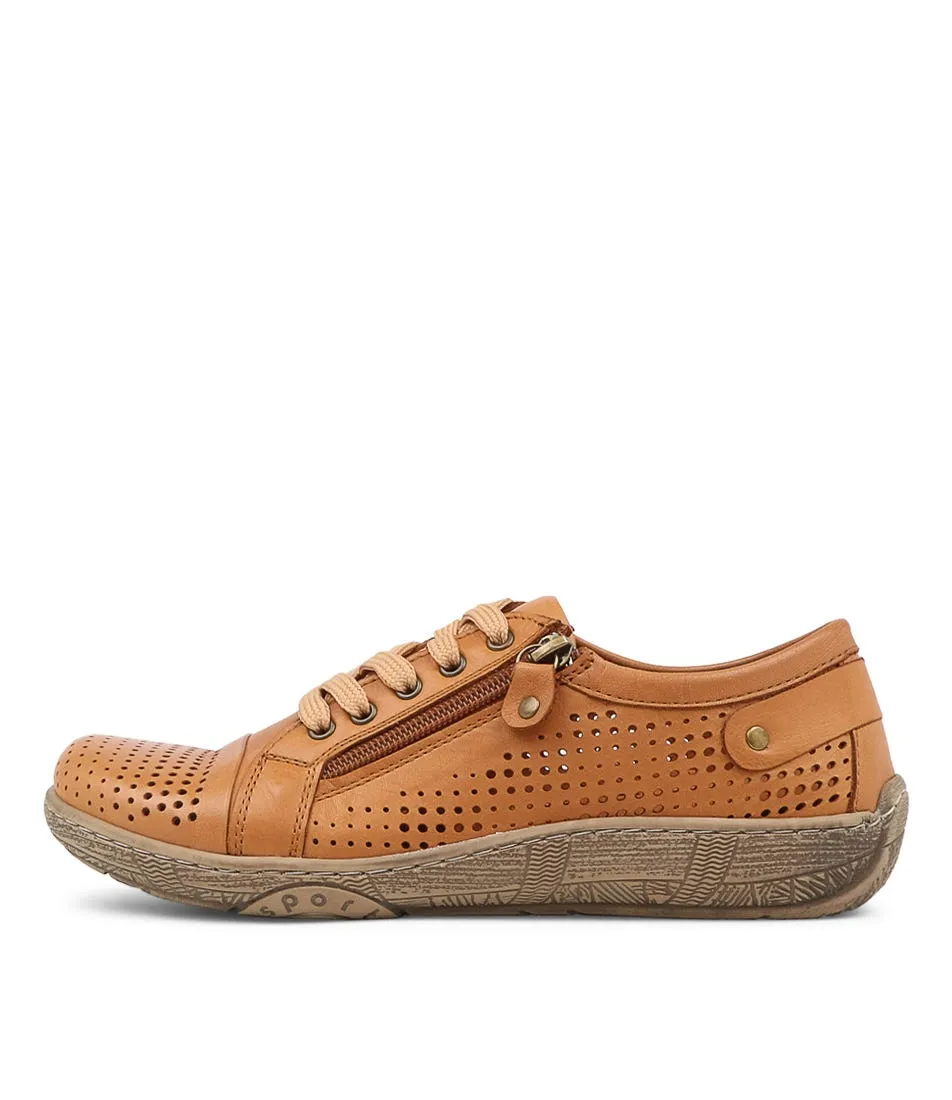 COLORADO Nyx Tan Leather Sneakers