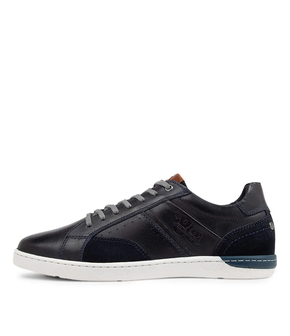 COLORADO Summer Navy Leather Sneakers