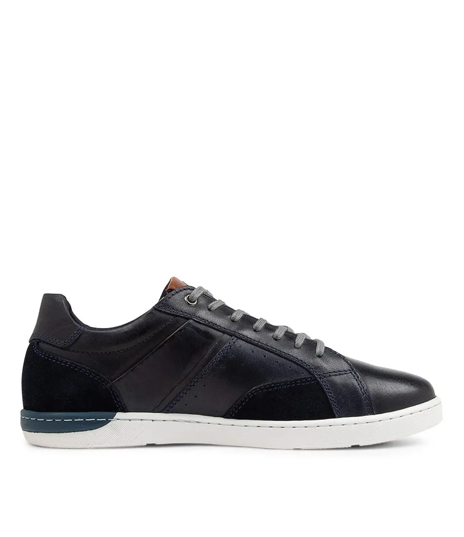 COLORADO Summer Navy Leather Sneakers