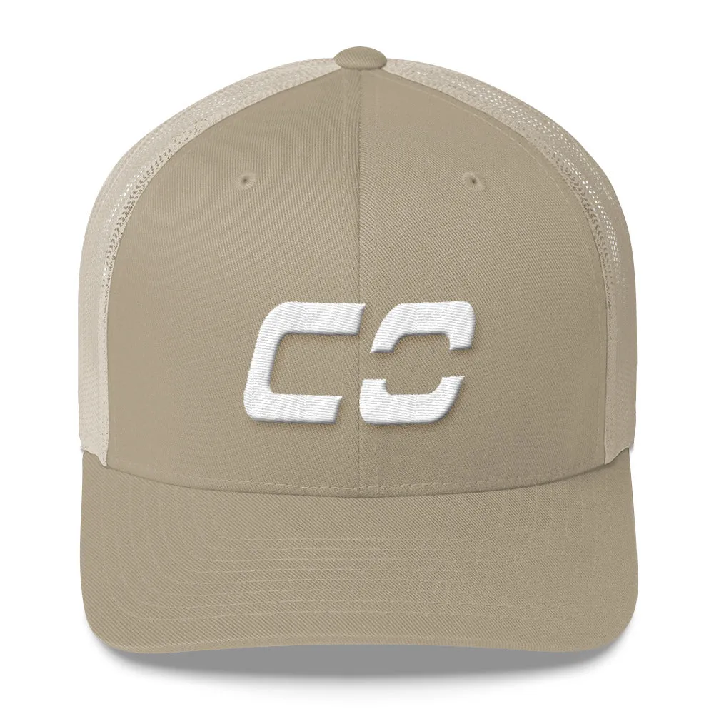 Colorado Trucker Cap with White Embroidery - CO - Various Hat Colors