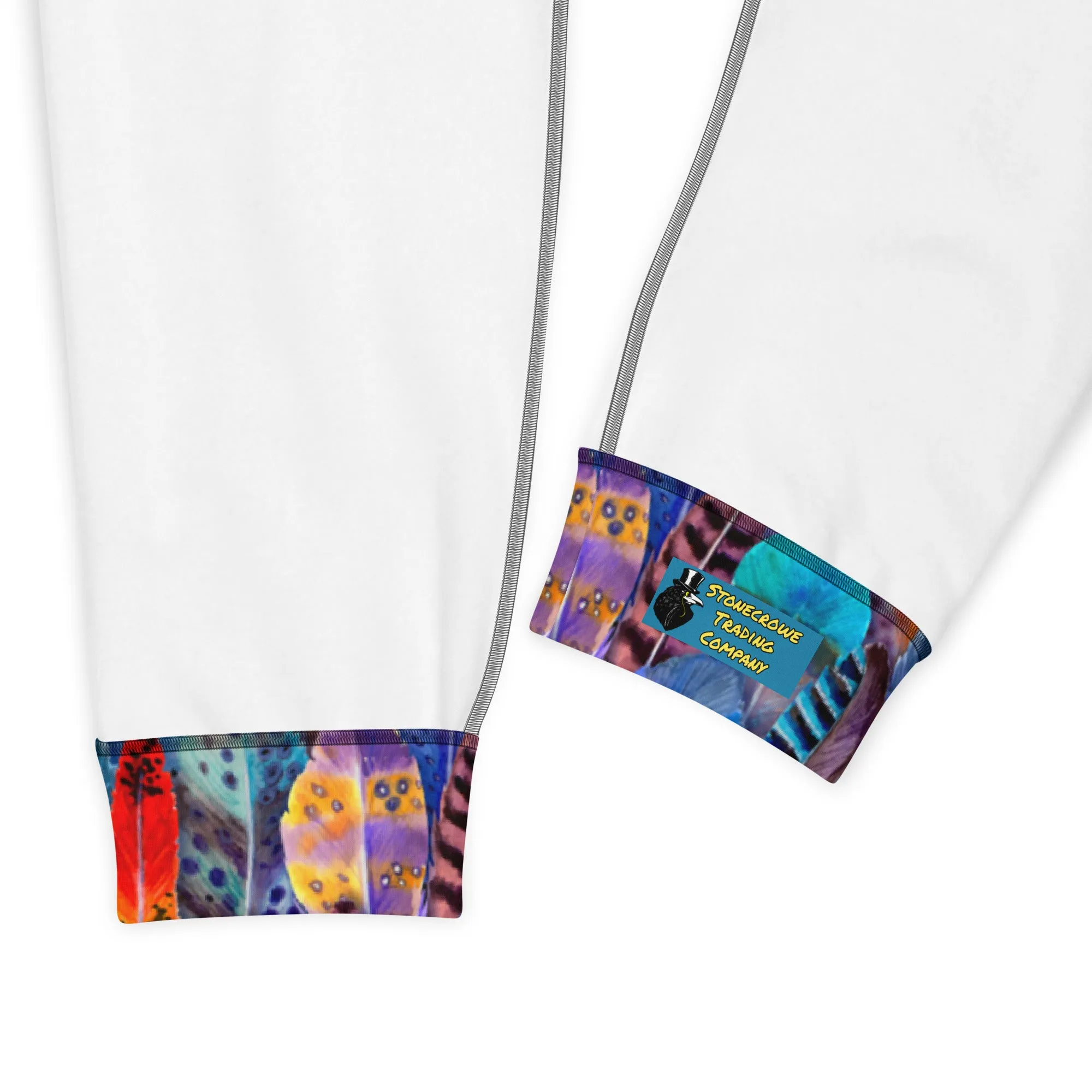 Colorful Feathers Print Women's Slim Fit Joggers