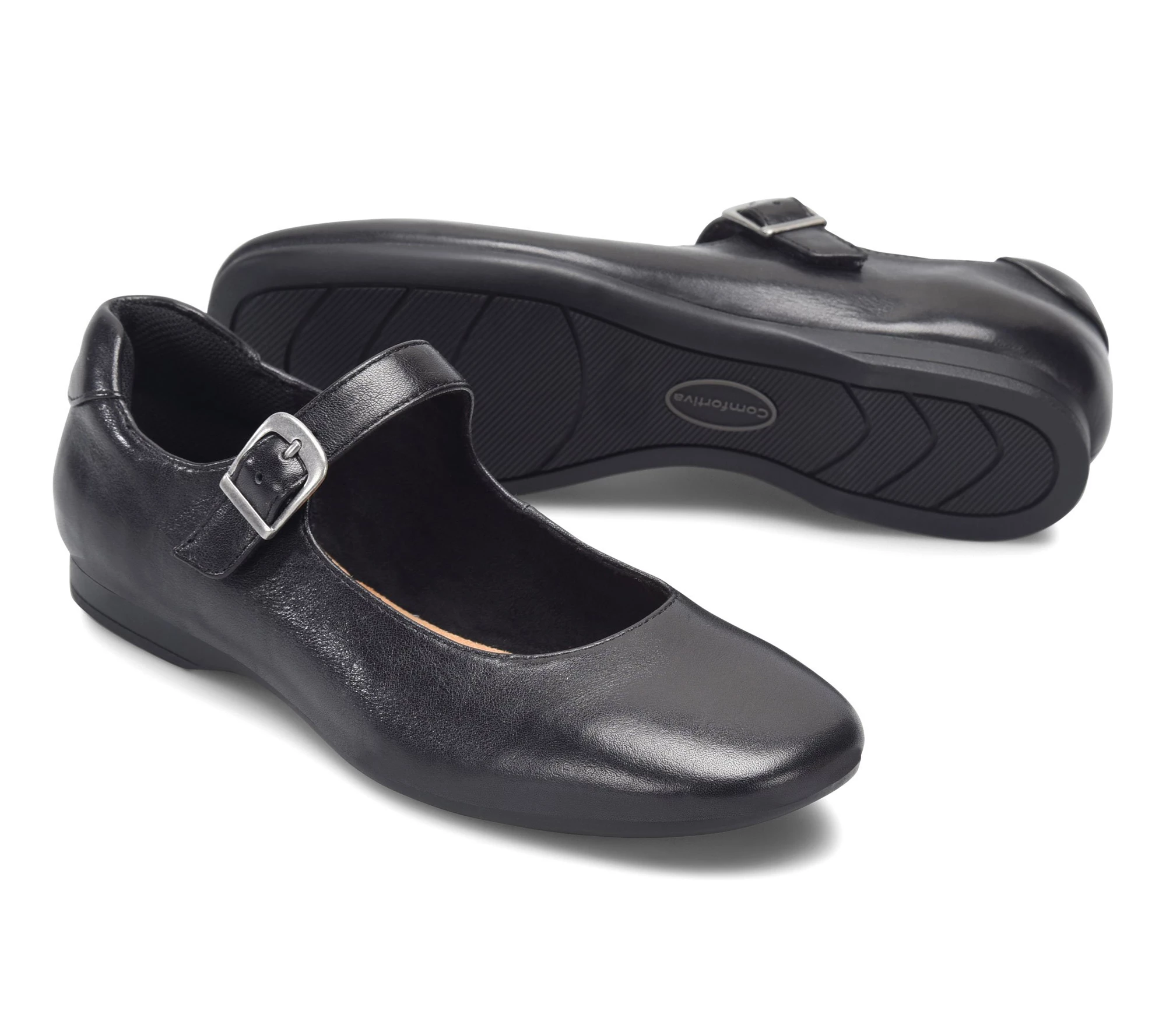 Comfortiva Leather Mary Jane Flat - Kaylee