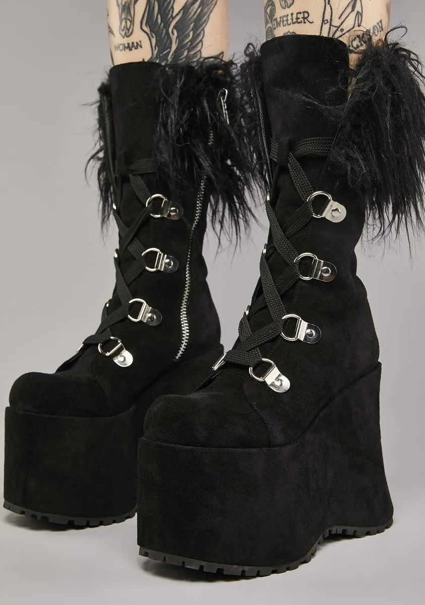 Conflicted Galore Platform Boots-