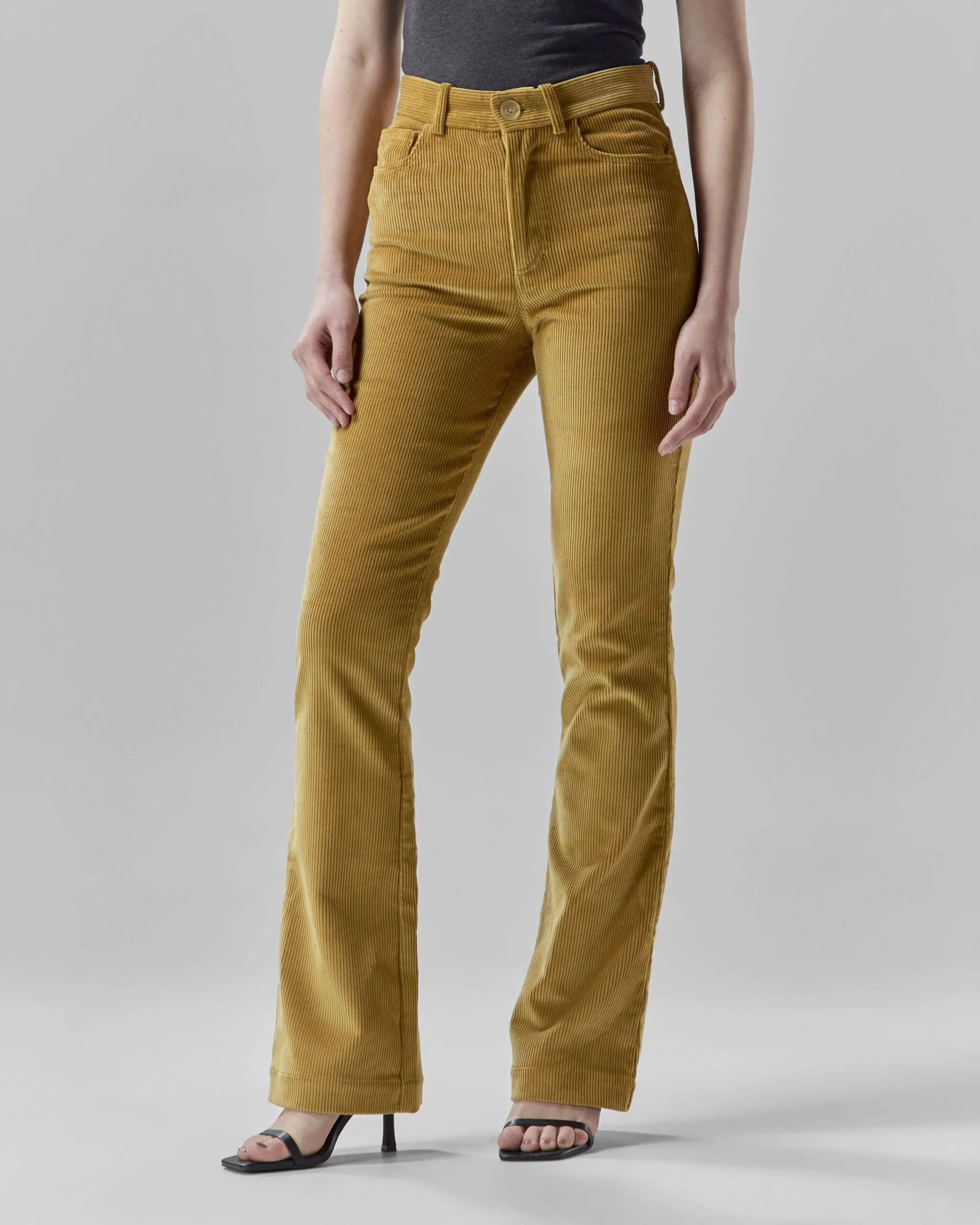 Corduroy Flare Trousers | Honey