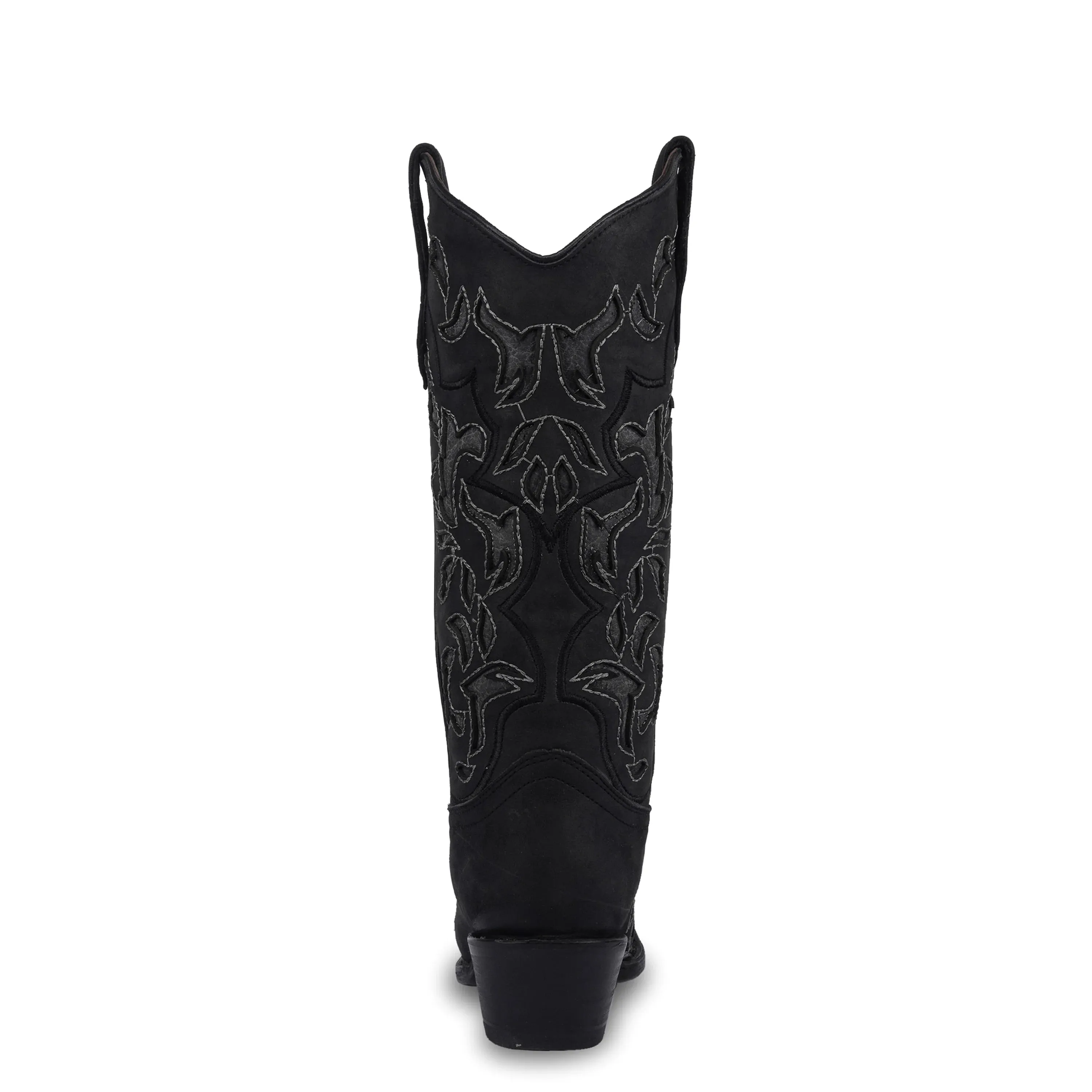 Corral Women's Inlay & Embroidery Black/Grey Western Boots - Snip Toe  L6033