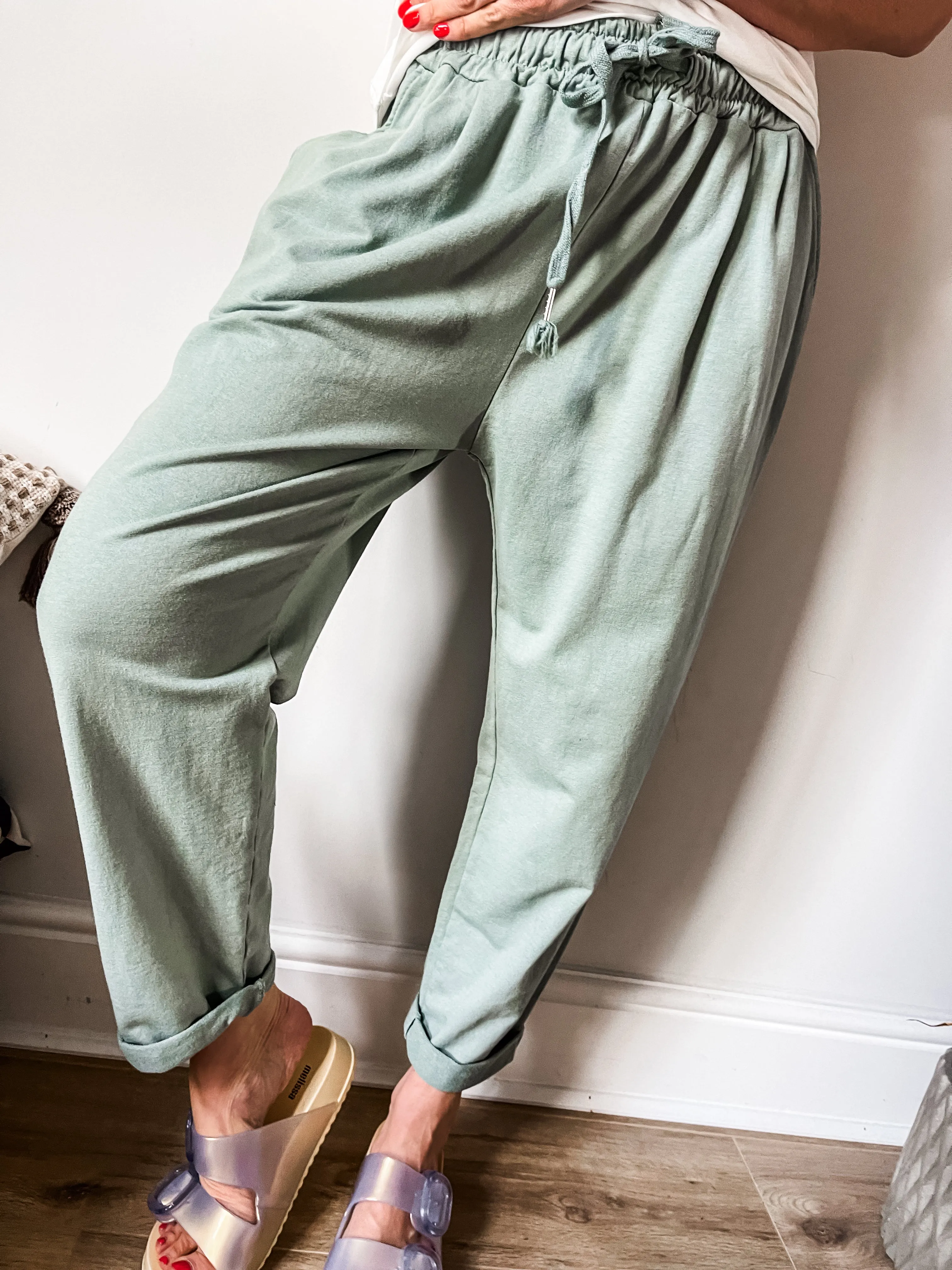 Cotton Jersey Running Pants