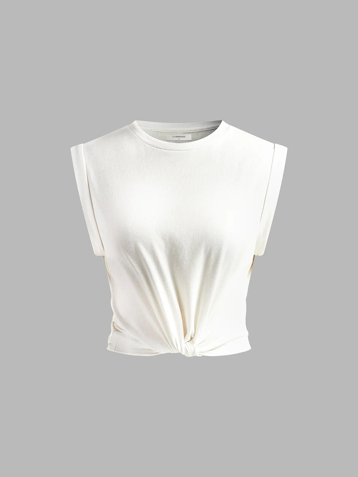 Cotton Knotted T-Shirt