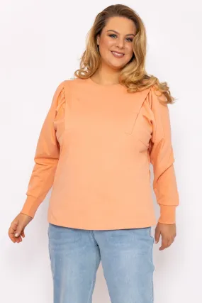 Cotton Sweatshirt in Orange