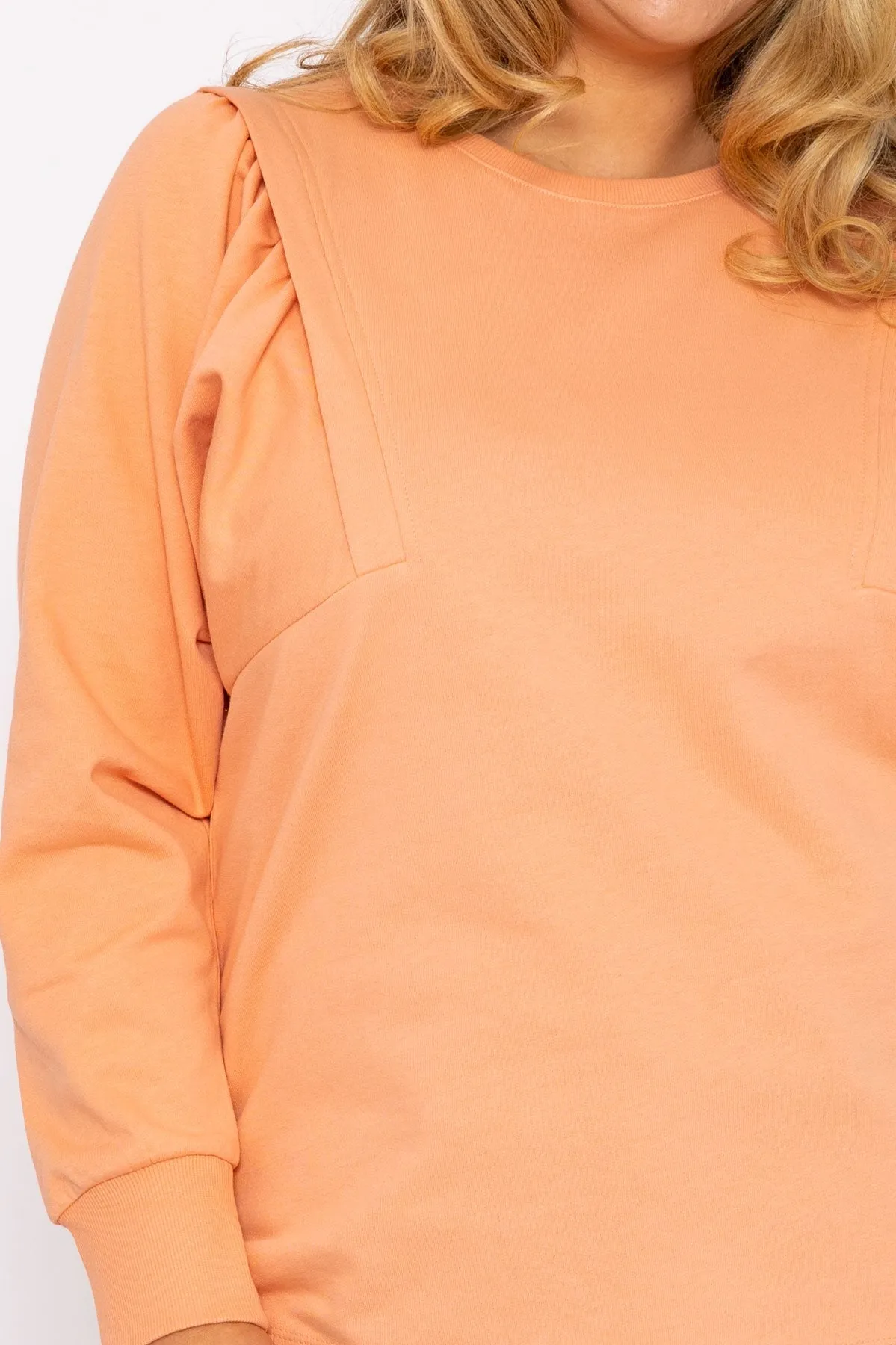 Cotton Sweatshirt in Orange