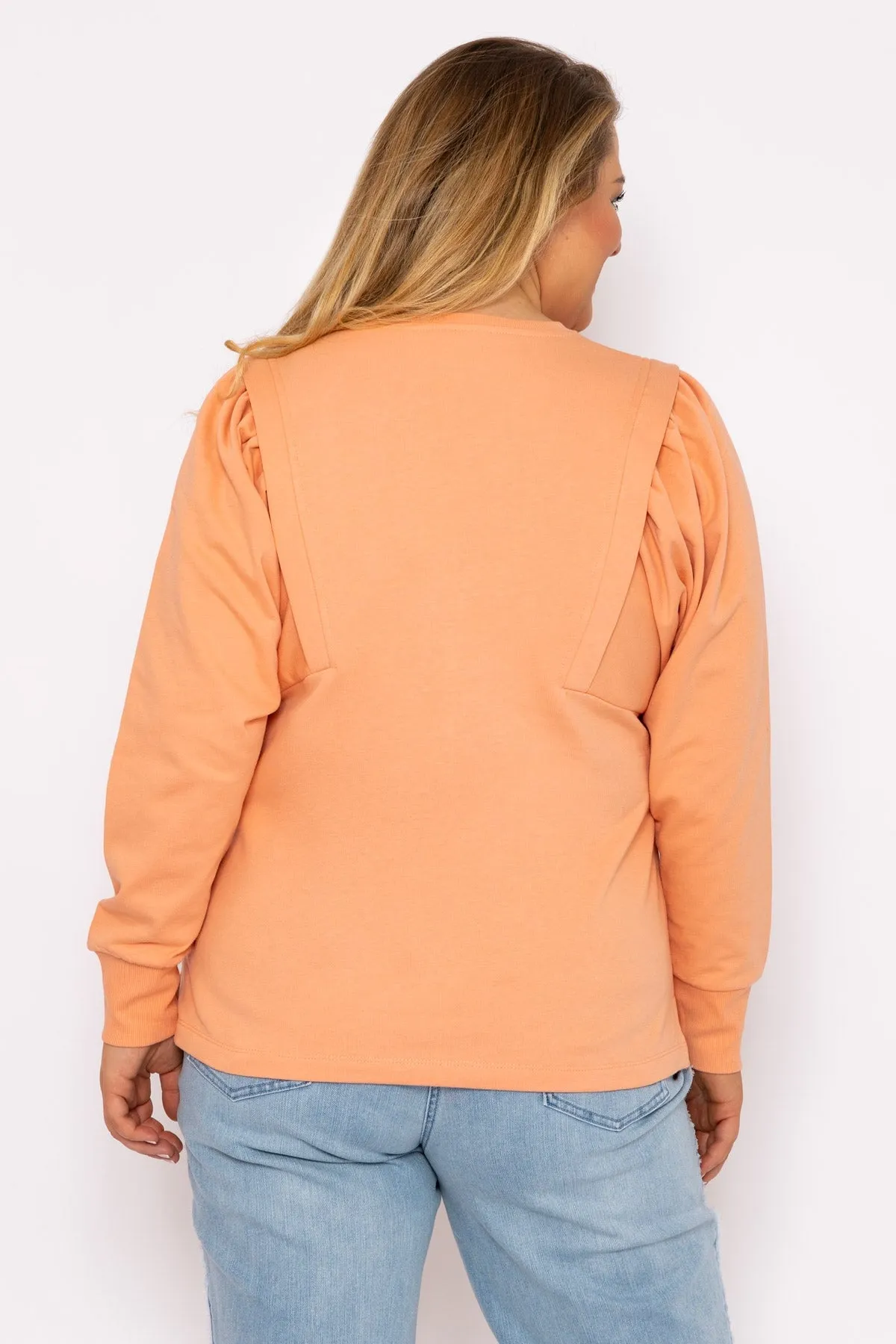 Cotton Sweatshirt in Orange