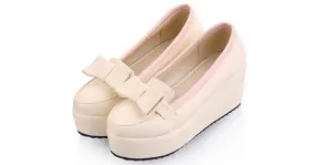 Cream Bow Ballet Flats