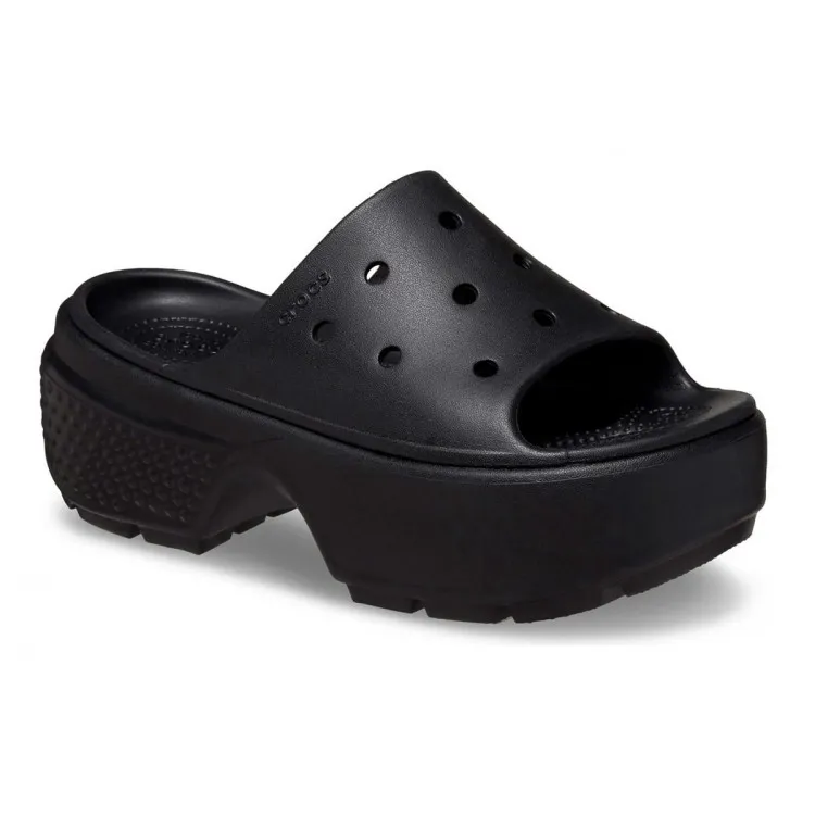 Crocs Classic Platform Stomp Slide in Black