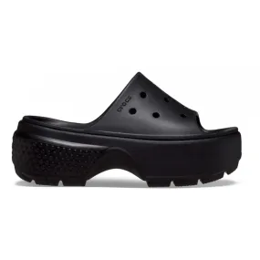 Crocs Classic Platform Stomp Slide in Black