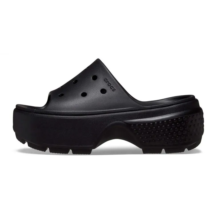 Crocs Classic Platform Stomp Slide in Black