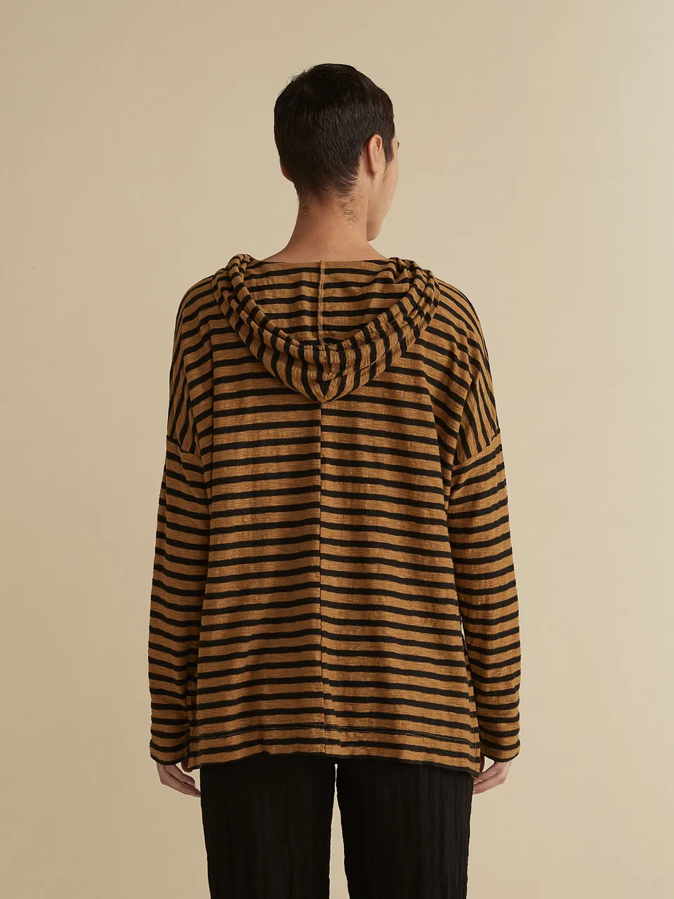 Cut Loose Black/Natural Striped Sweatshirt