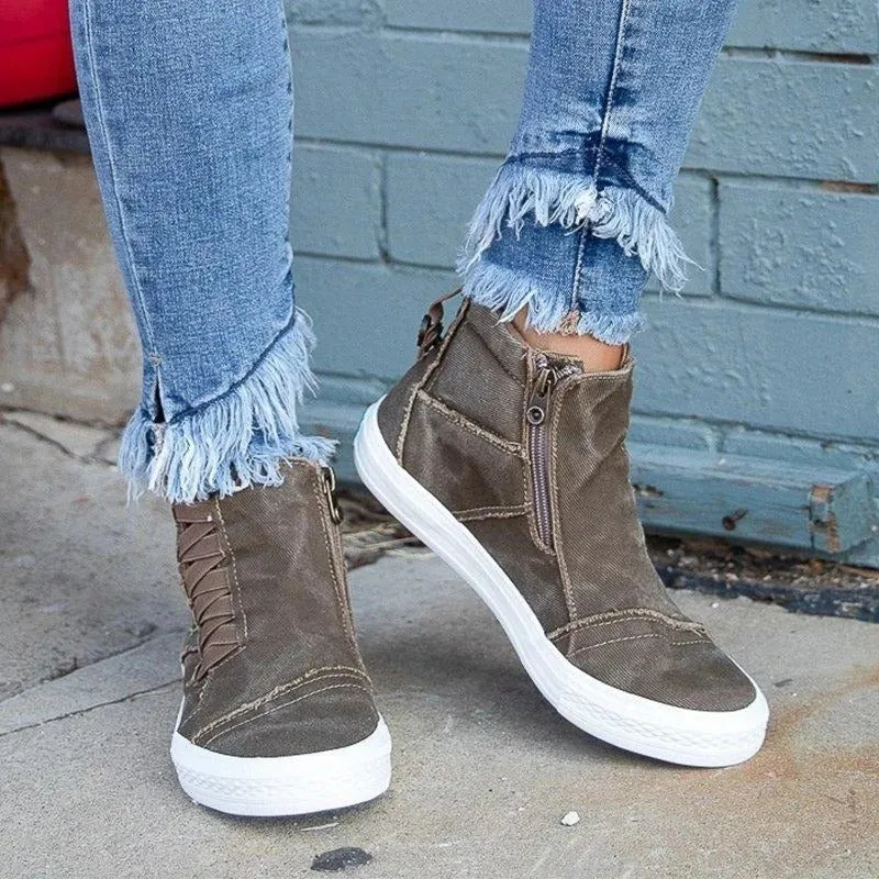 Daily High Top Stylish Flat Sneakers