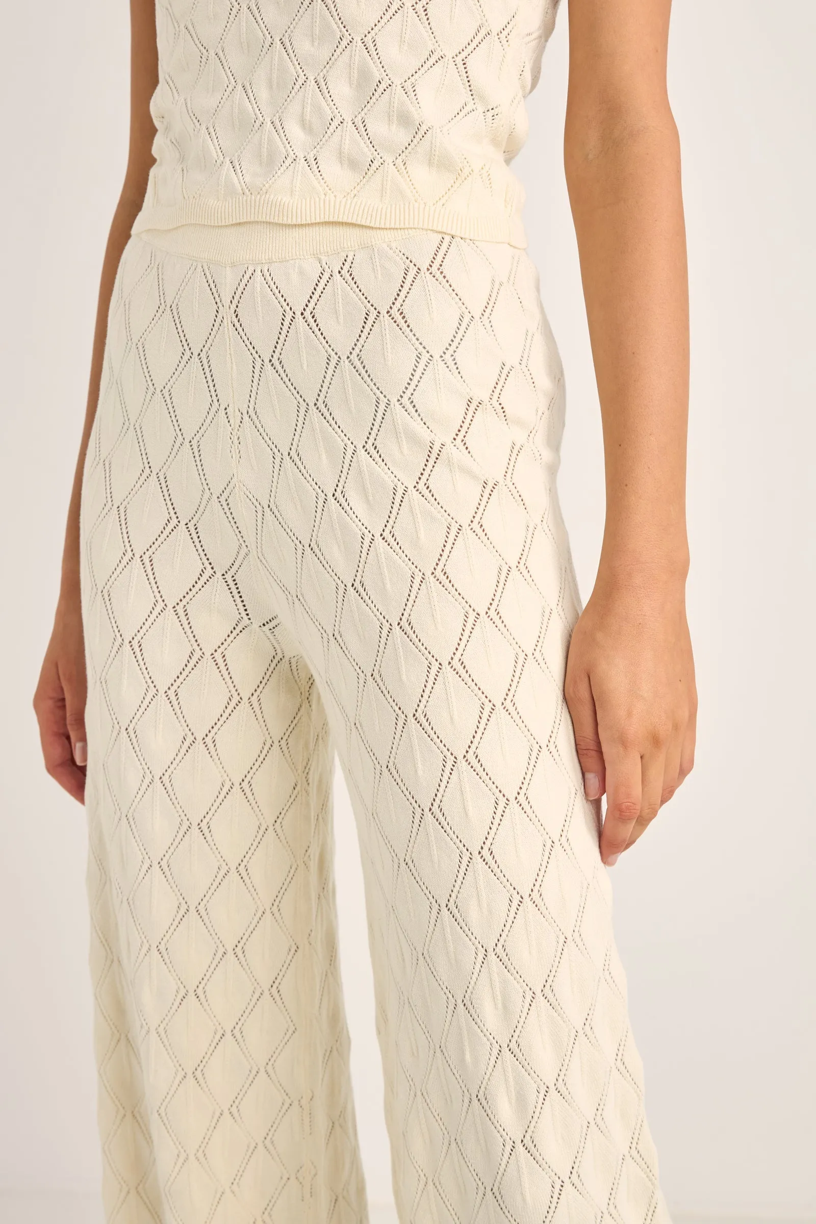 Daisy Knit Pant Cream