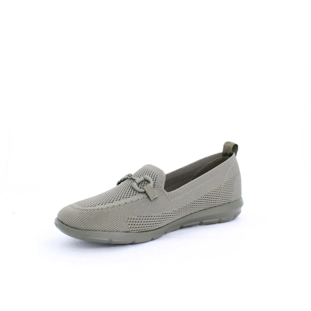 DANIA KNIT MOCCASINS - KHAKI