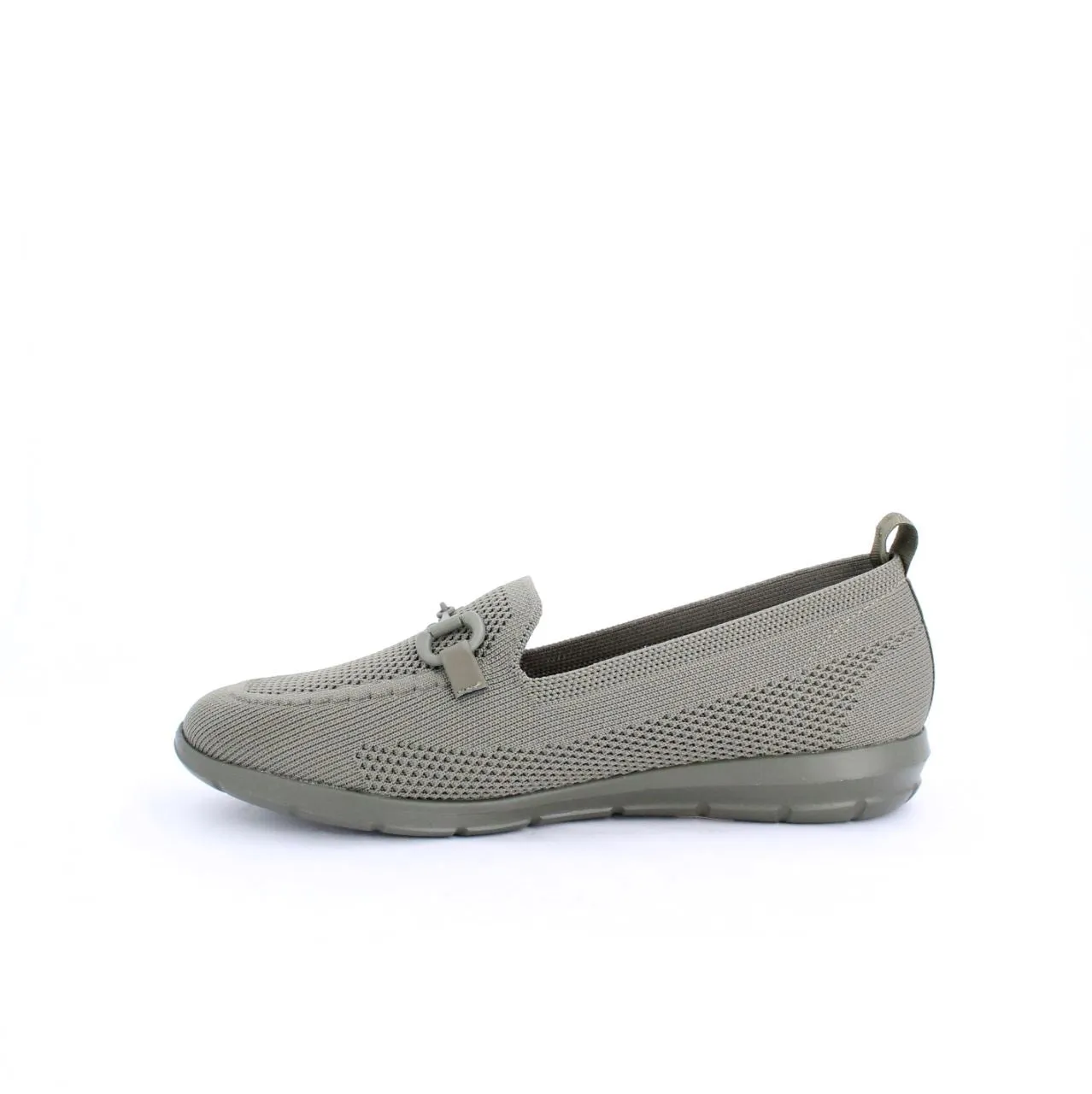 DANIA KNIT MOCCASINS - KHAKI