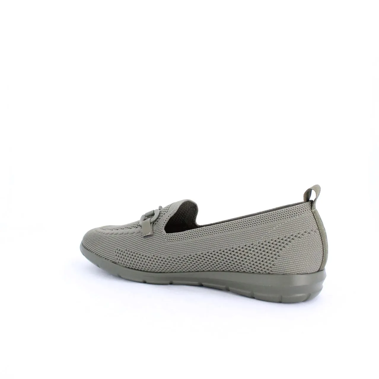 DANIA KNIT MOCCASINS - KHAKI