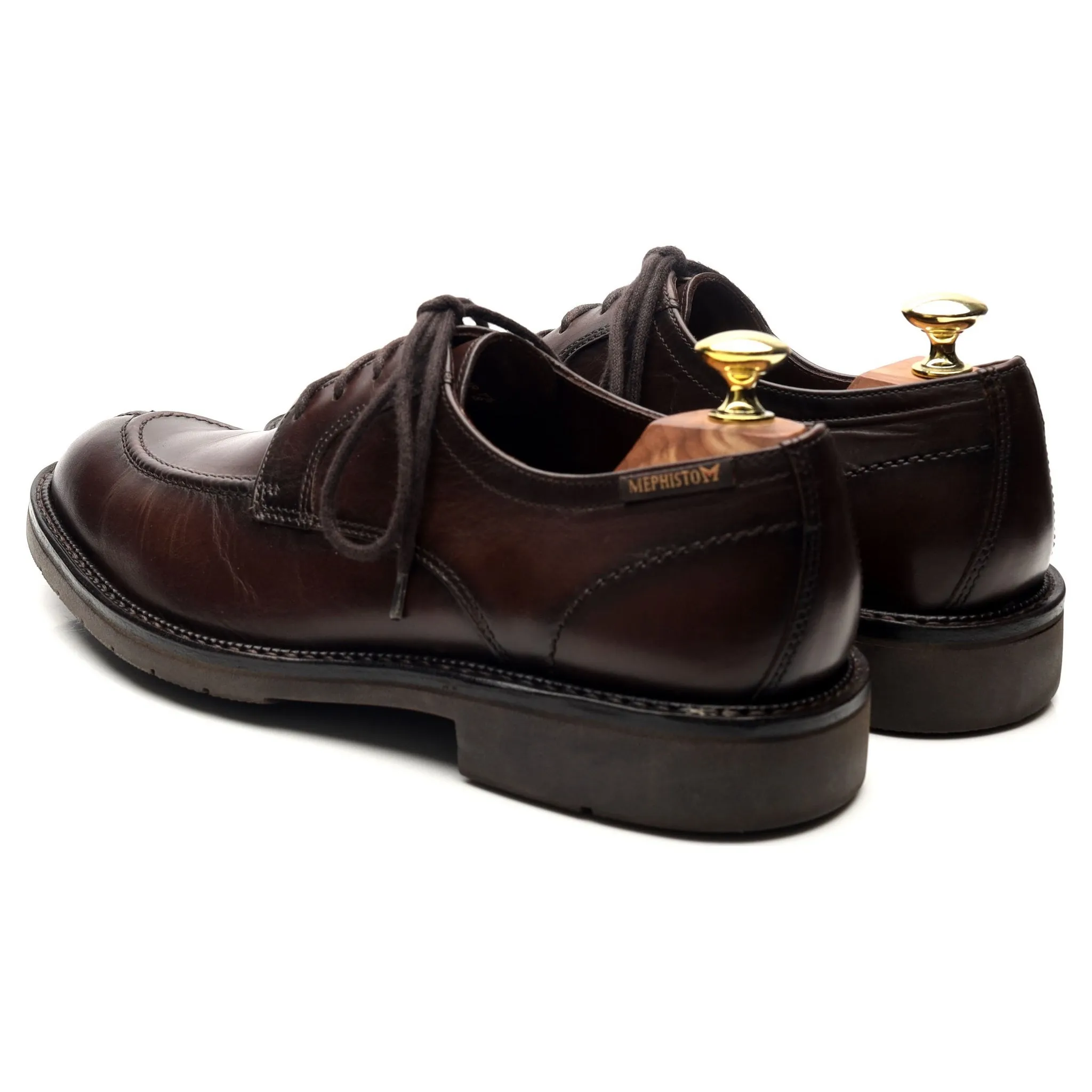 Dark Brown Leather Split Toe Derby UK 7.5