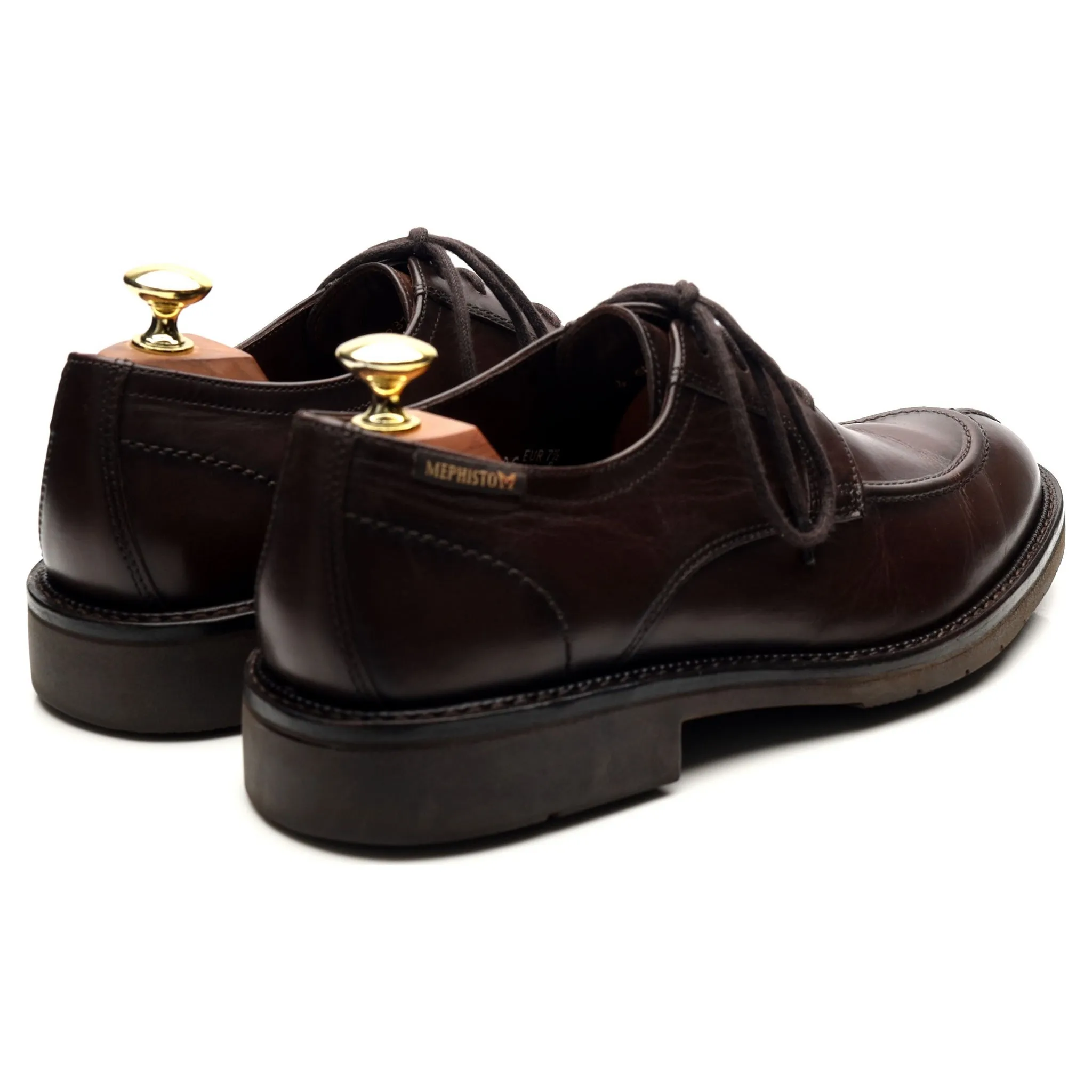 Dark Brown Leather Split Toe Derby UK 7.5