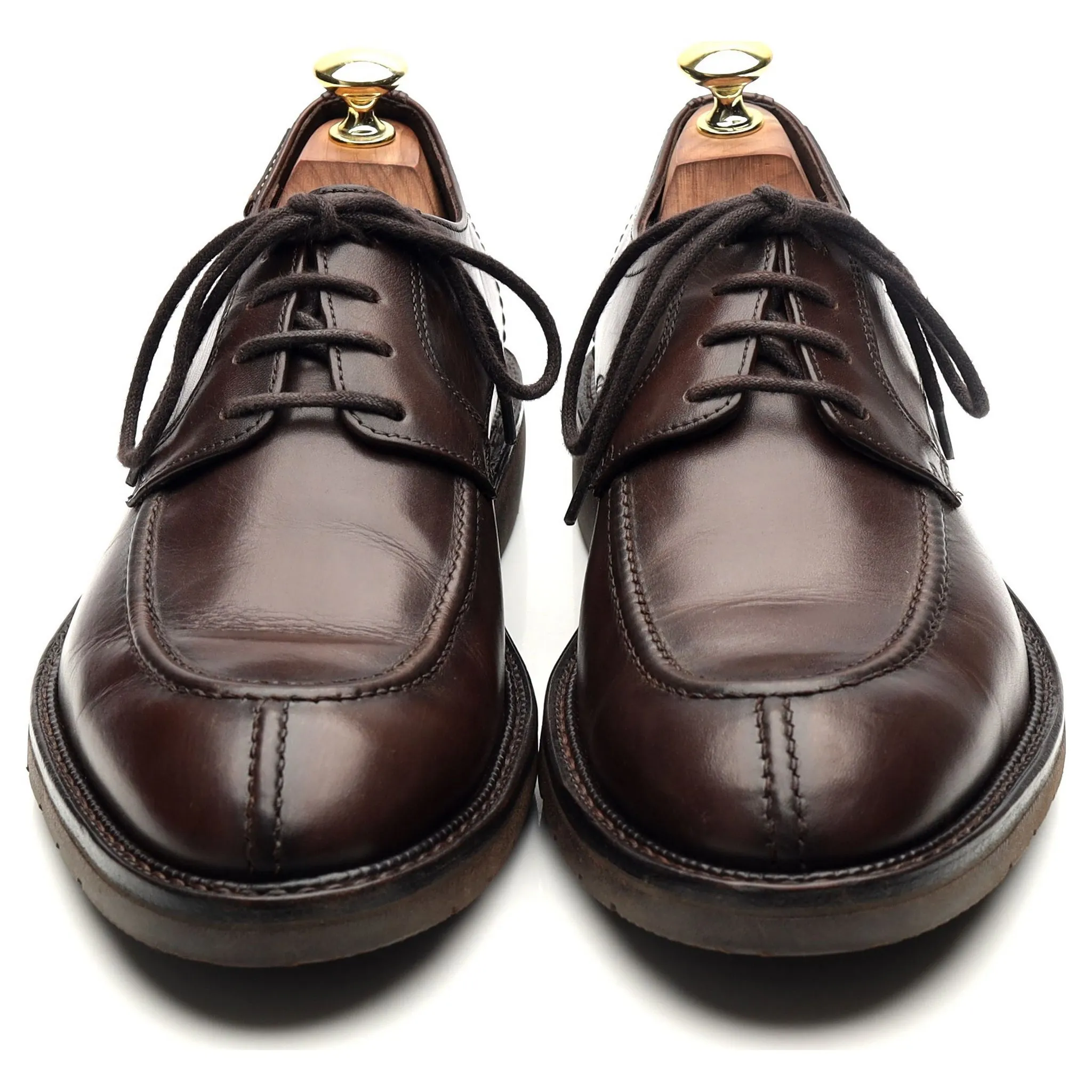 Dark Brown Leather Split Toe Derby UK 7.5