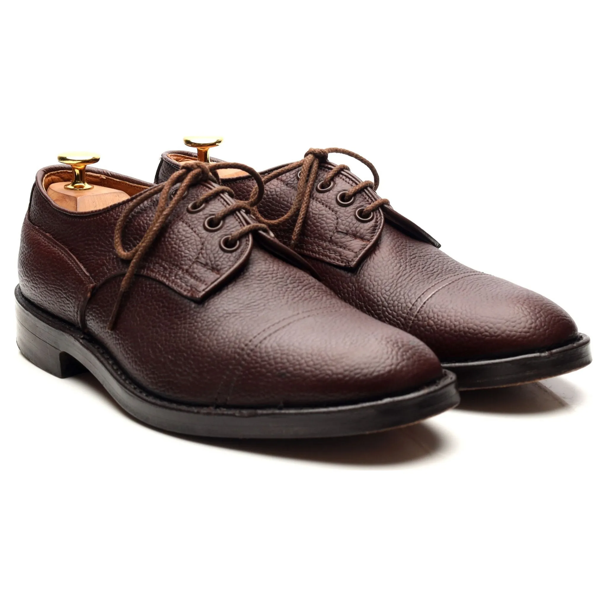 Dark Brown Leather Veldtschoen Derby UK 6