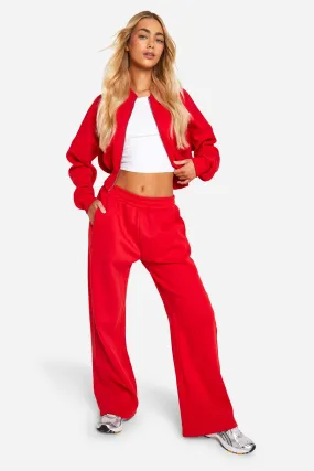 Deep Hem Zip Through Bomber Tracksuit