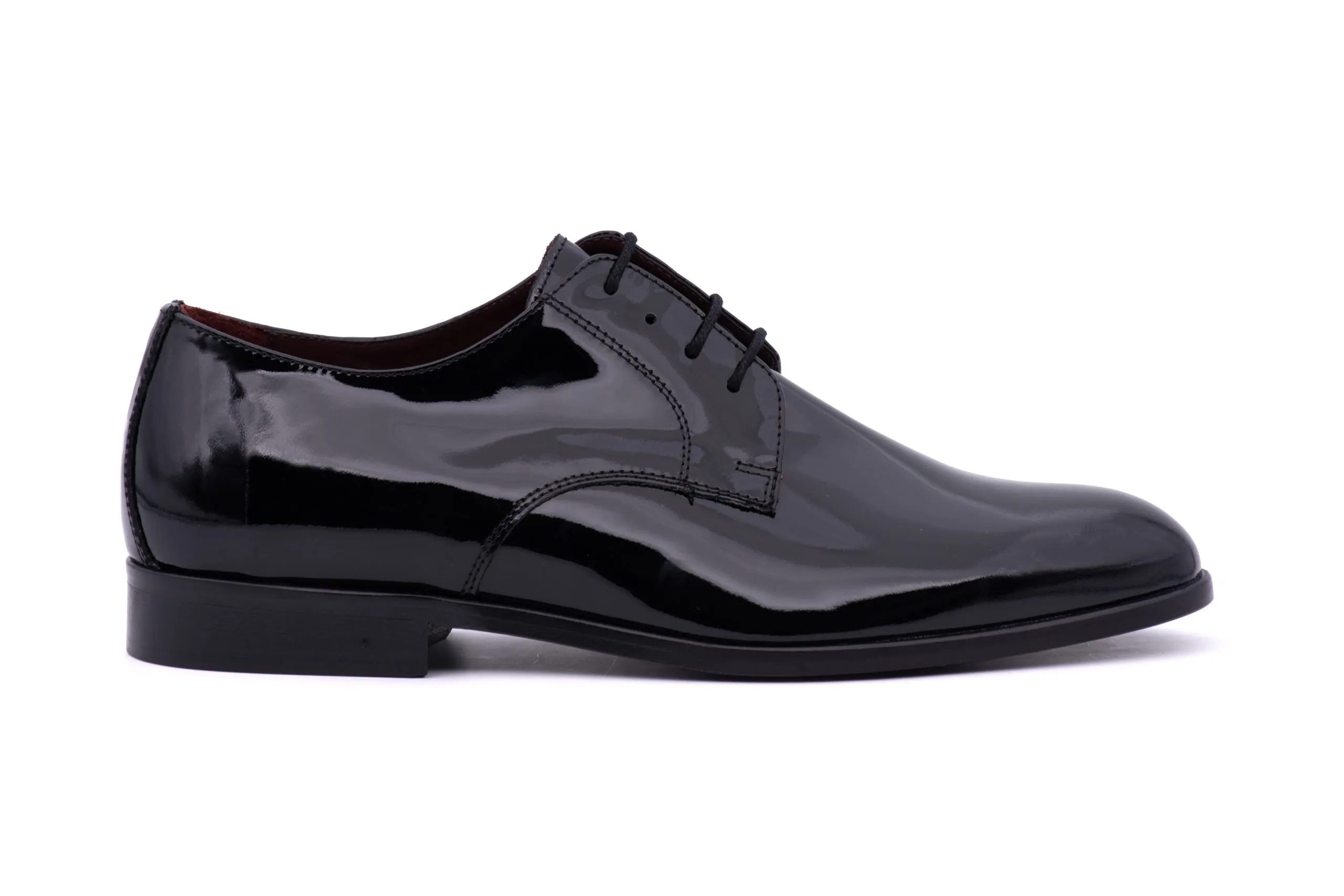 Elegant Patent Leather Derby with Leather Sole