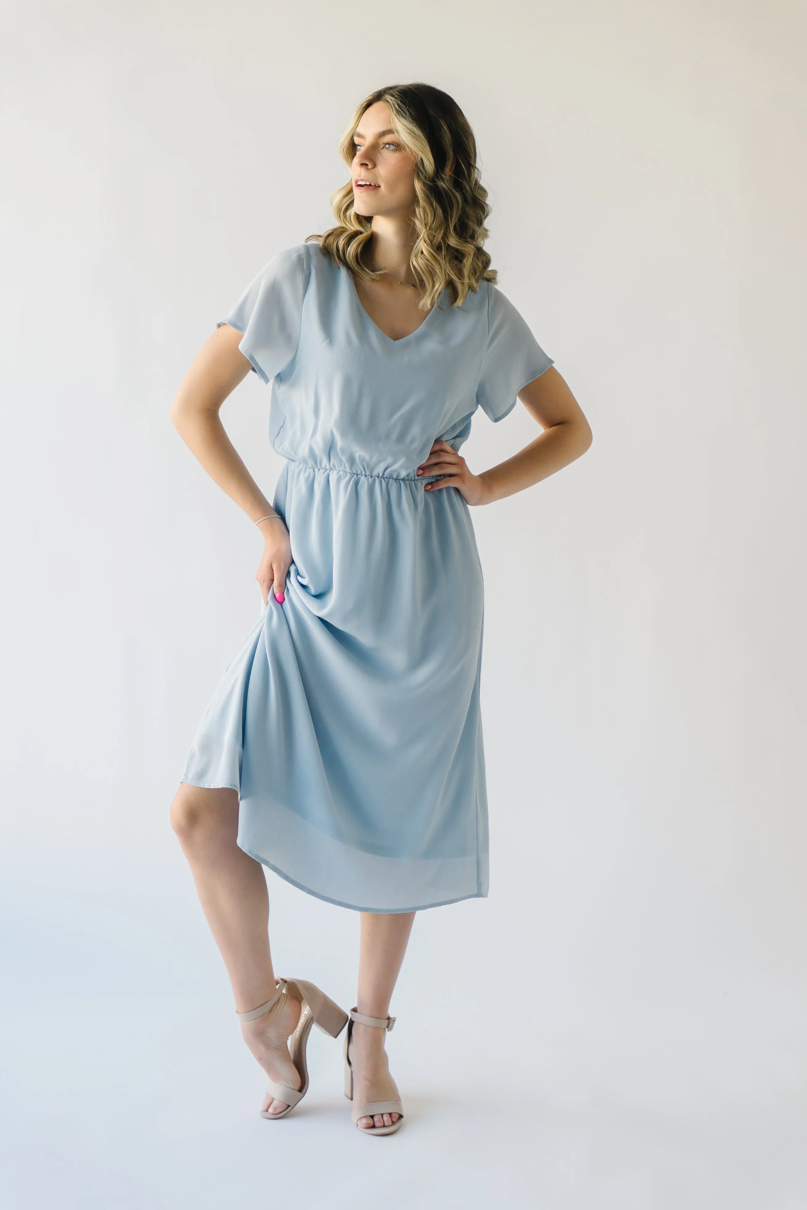 Derby Race Day Dusty Blue Dress