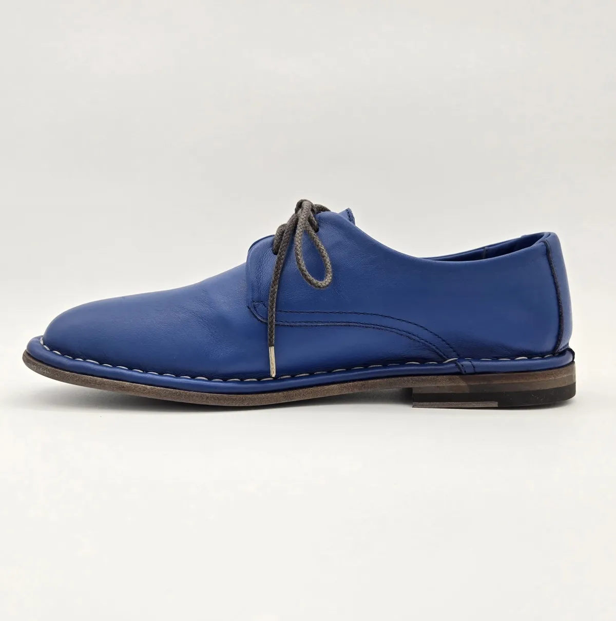 Electric Blue Derby Shoe