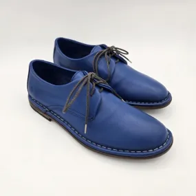 Electric Blue Derby Shoe