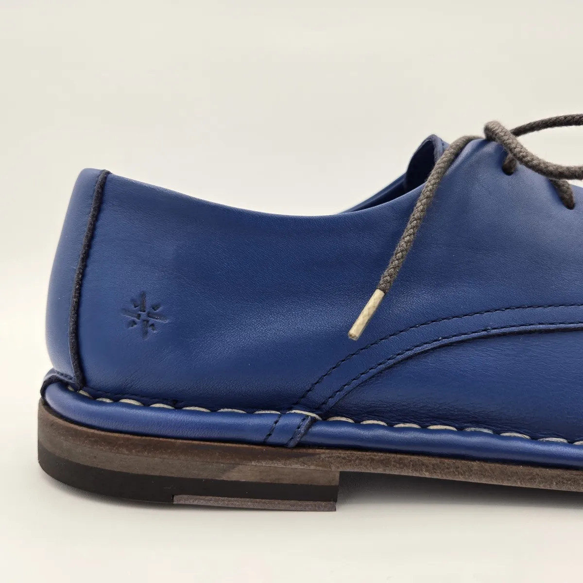 Electric Blue Derby Shoe