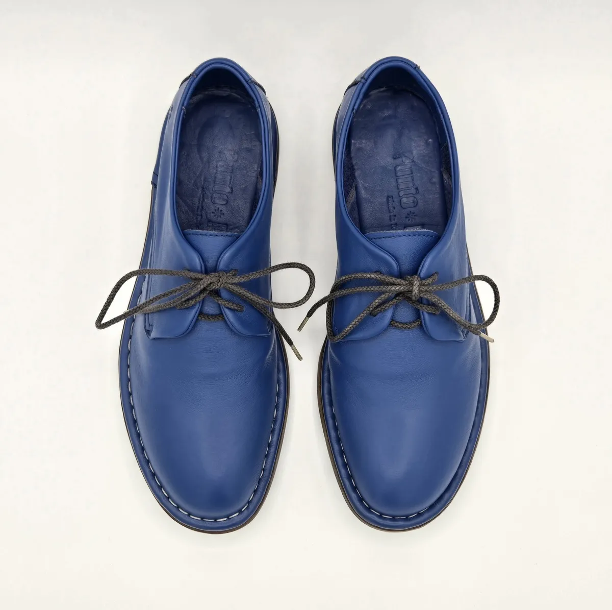 Electric Blue Derby Shoe