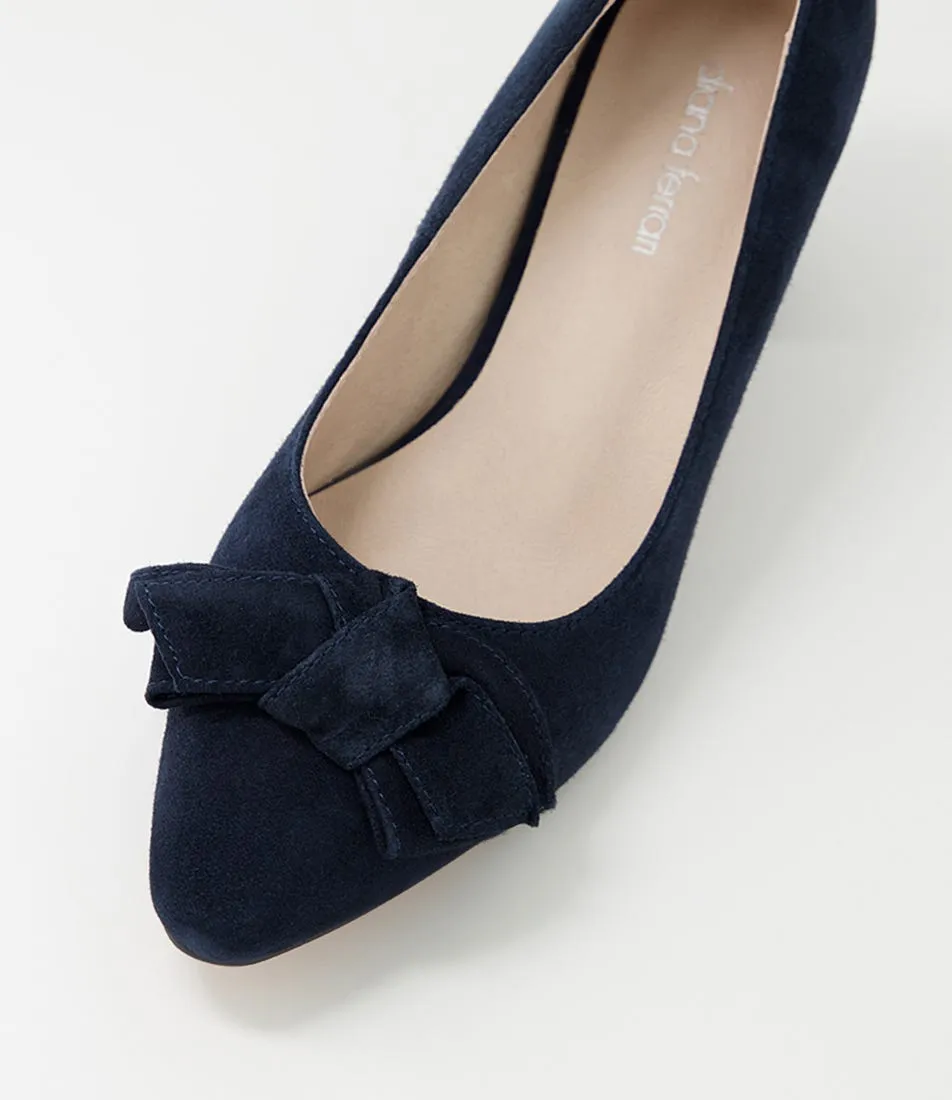 DIANA FERRARI Loet Navy Suede Pump Heels