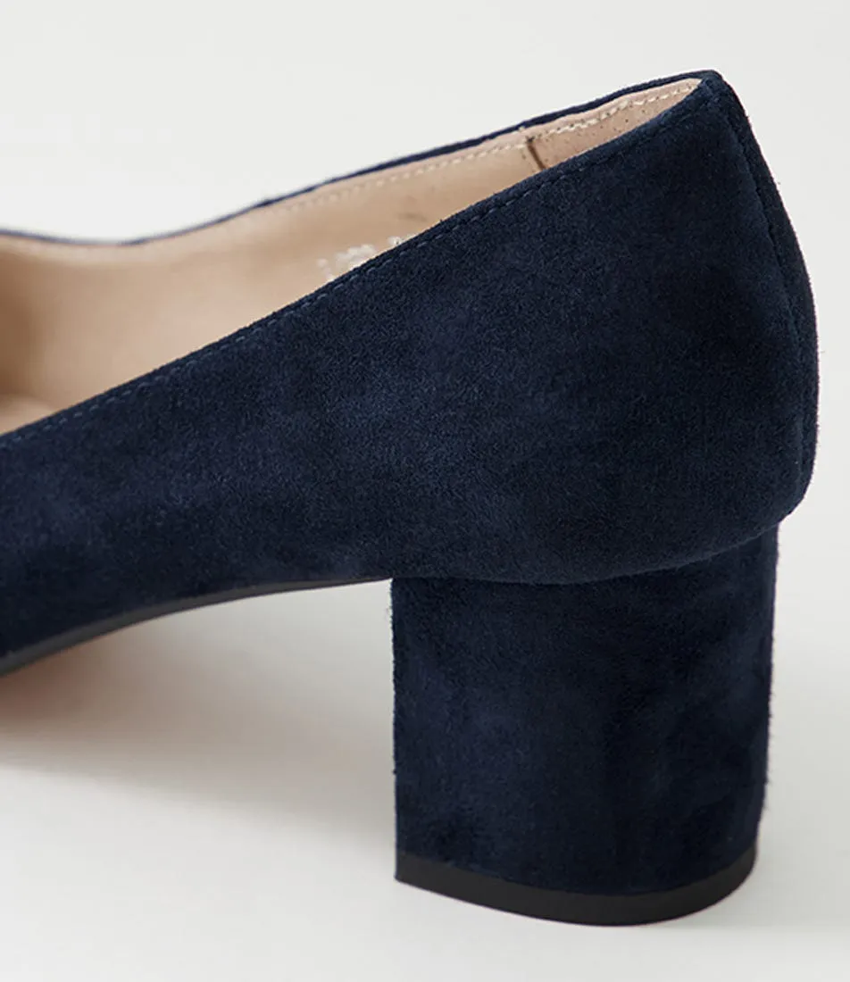 DIANA FERRARI Loet Navy Suede Pump Heels