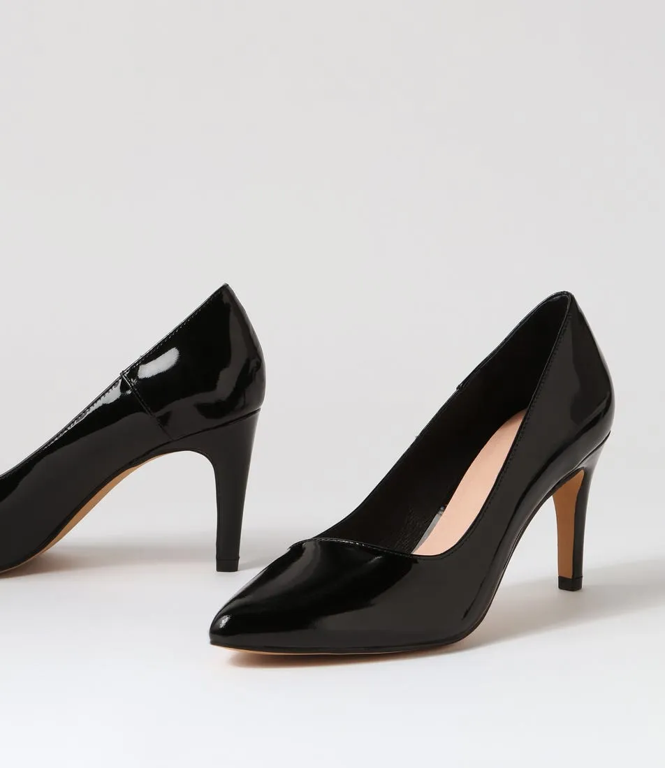 DIANA FERRARI Tiffanie2 Black Patent Leather Heels