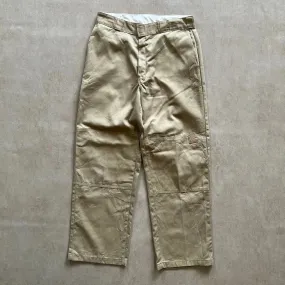 Dickies Double Knee Khaki Trousers - 34in