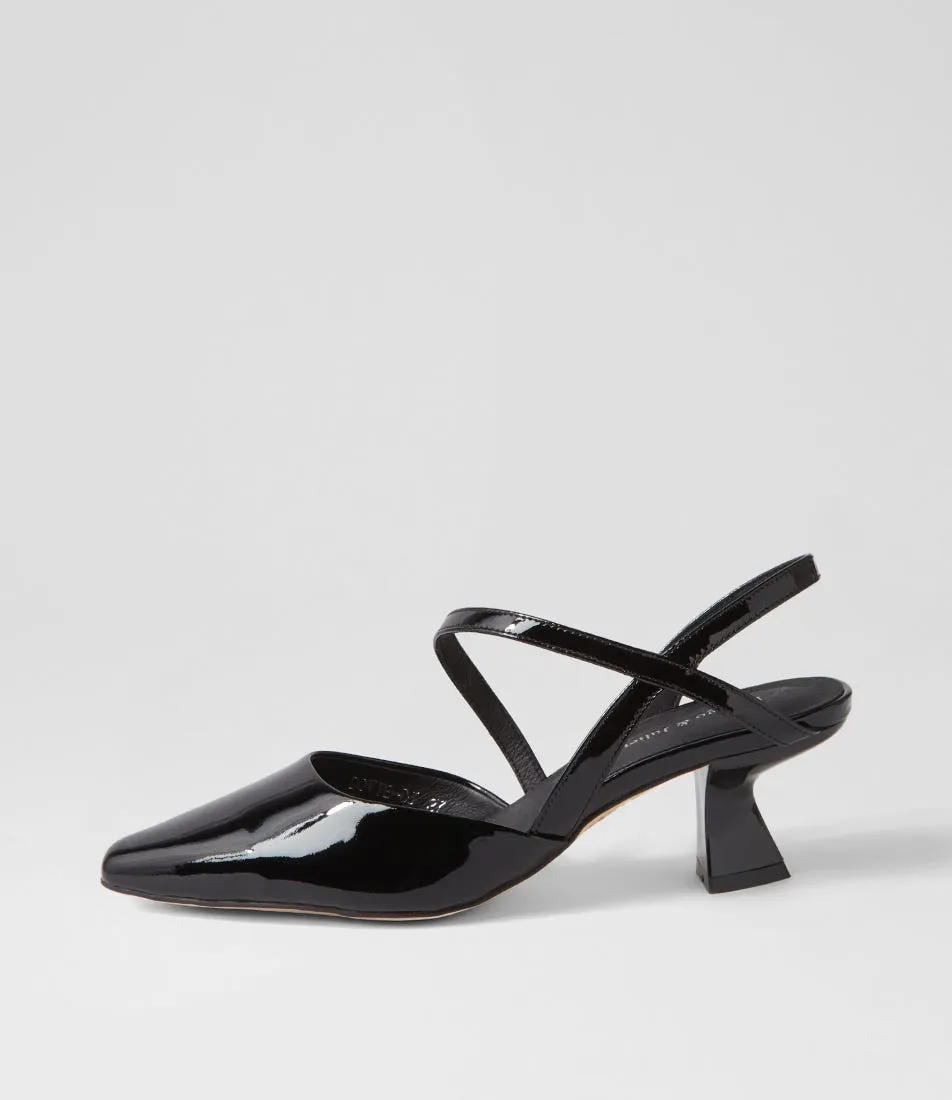 DJANGO & JULIETTE Dovie Black Patent Leather Heels