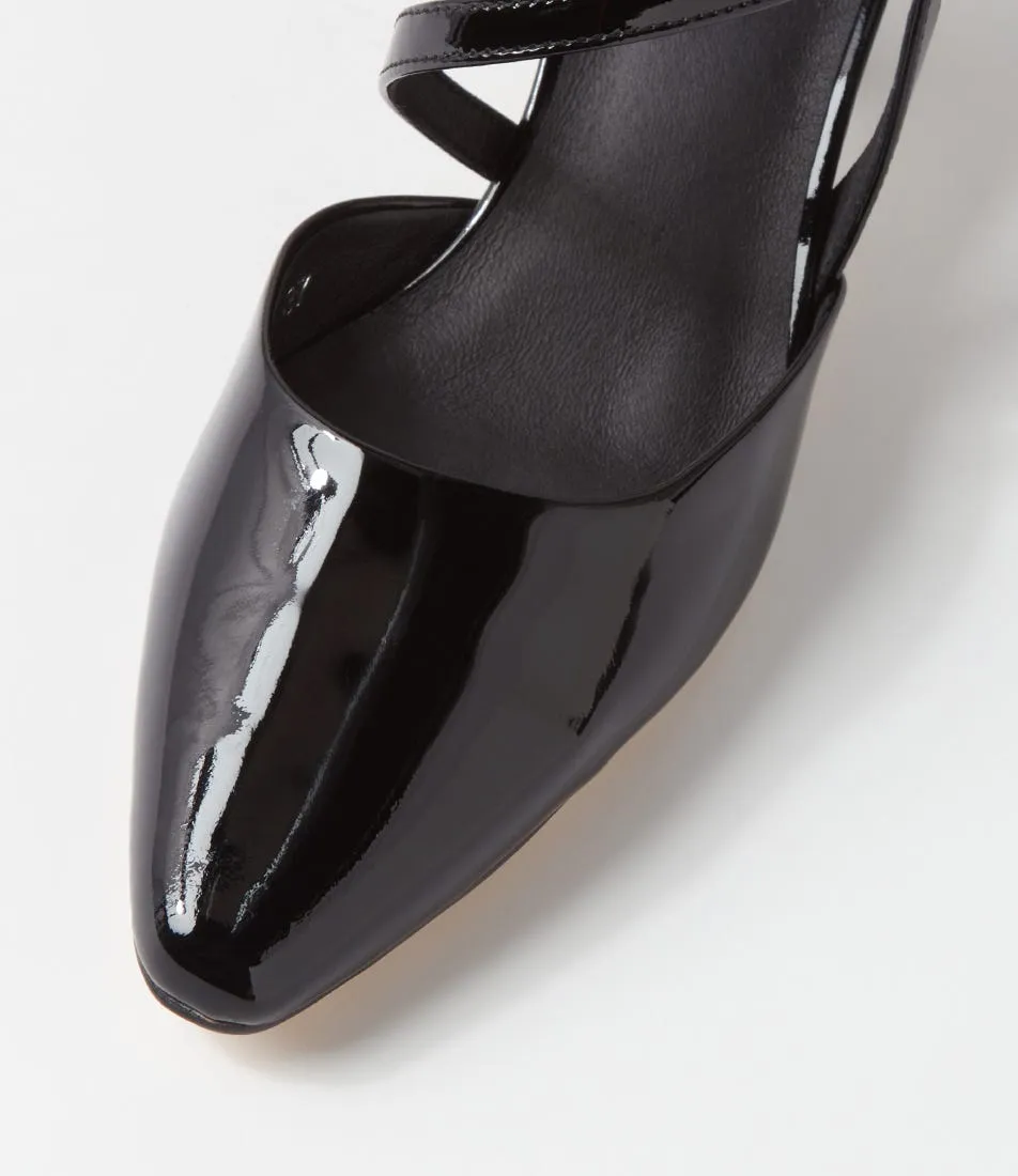 DJANGO & JULIETTE Dovie Black Patent Leather Heels